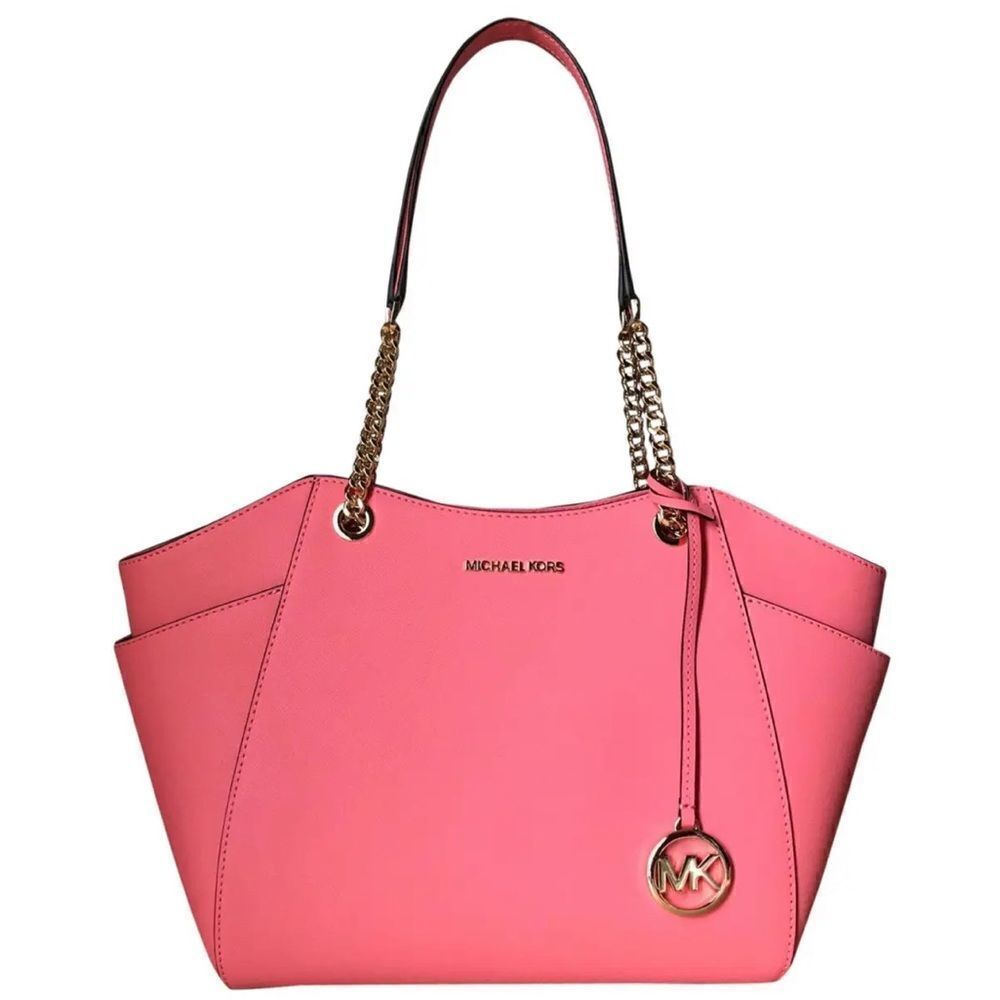 Michael Kors Jet Set Large Saffiano Leather Shoulder Bag Pink